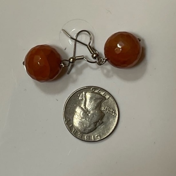 Chunky Boho Faceted Quartz Crystal Necklace & Earrings Set 28” length - Picture 5 of 9